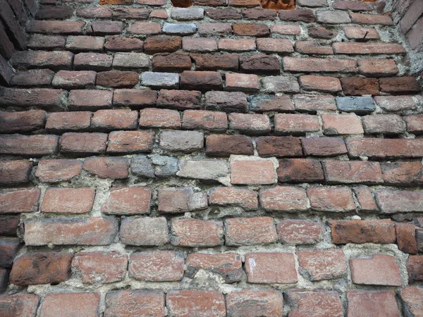 Gammal Röd Tegelvägg Användbar Som Bakgrund — Stockfoto