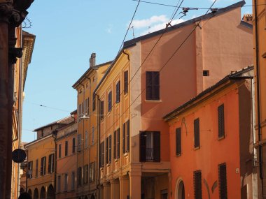 Bologna, İtalya için eski şehir merkezinin görünümü
