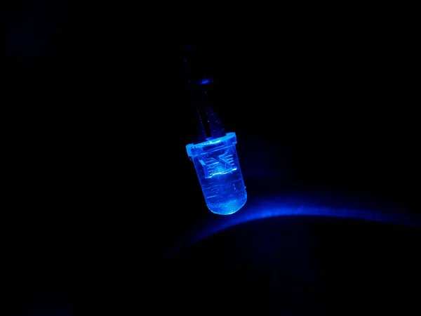 Luz Azul Emitida Por Led Con Espacio Copia —  Fotos de Stock
