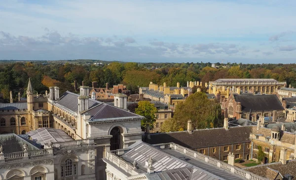 Vista Aérea Cidade Cambridge Reino Unido — Fotografia de Stock