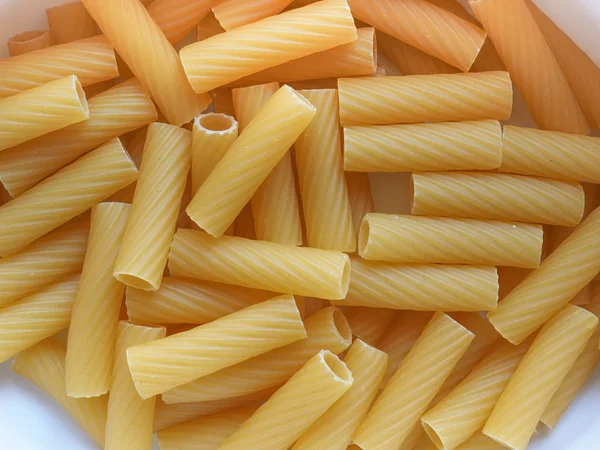 Tortiglioni Tradiční Italské Těstoviny Potraviny Užitečné Jako Pozadí — Stock fotografie