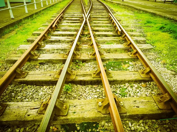 Caminhos Ferro Ferroviários Para Trem Transporte Público Vintage Retro — Fotografia de Stock