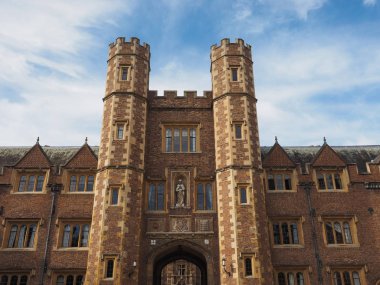 Cambridge, İngiltere - Ekim 2018 yaklaşık: St John's College, ikinci mahkeme