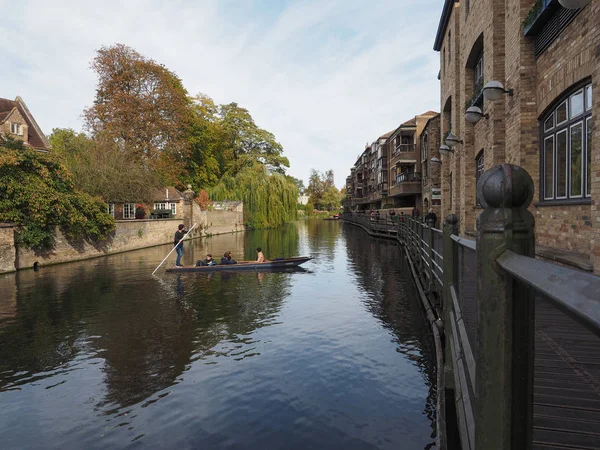 Cambridge Reino Unido Circa Octubre 2018 Punting River Cam —  Fotos de Stock