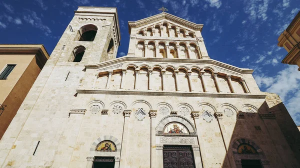 Santa Maria Som Betyder Saint Mary Domkyrkakyrkan Castello Kvartalet Cagliari — Stockfoto