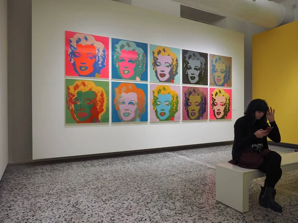 Turin Talya Kasım 2018 Yaklaşık Kamera Pop Ziyaretçi Warhol Pop — Stok fotoğraf