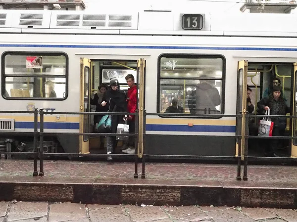 Turin Italy Circa November 2018 Traamway Public Transport Train — стоковое фото