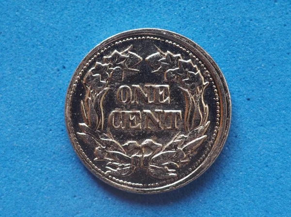 Starověké Cent Mince Peníze Usd Měna Roku 1857 — Stock fotografie