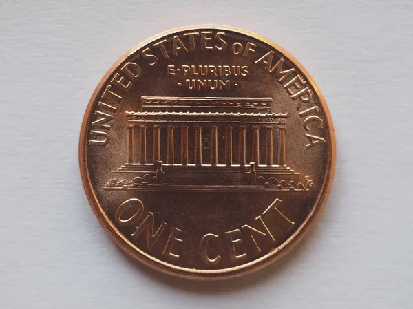 Monnaie Cent Usd Monnaie Des États Unis — Photo