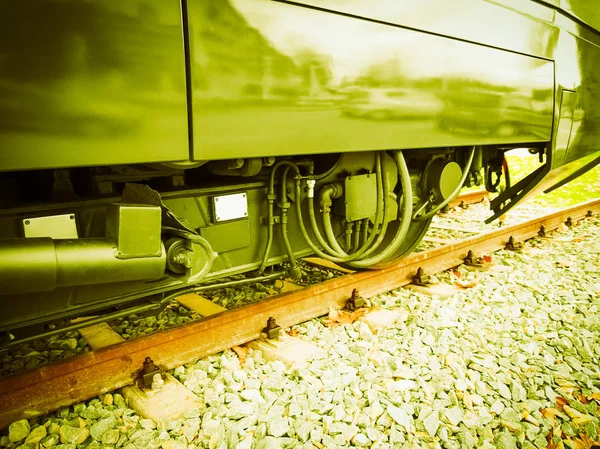 Ein Zug Auf Der Eisenbahn Für Den Öffentlichen Nahverkehr Oldtimer — Stockfoto