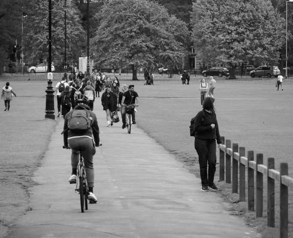 Cambridge Egyesült Királyság Október 2018 Parker Darab Közpark Fekete Fehér — Stock Fotó