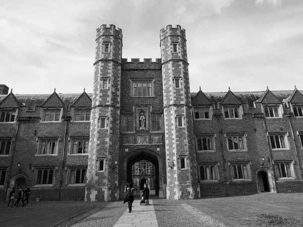 Cambridge Circa October 2018 Second Court John College Black White — Stock Photo, Image