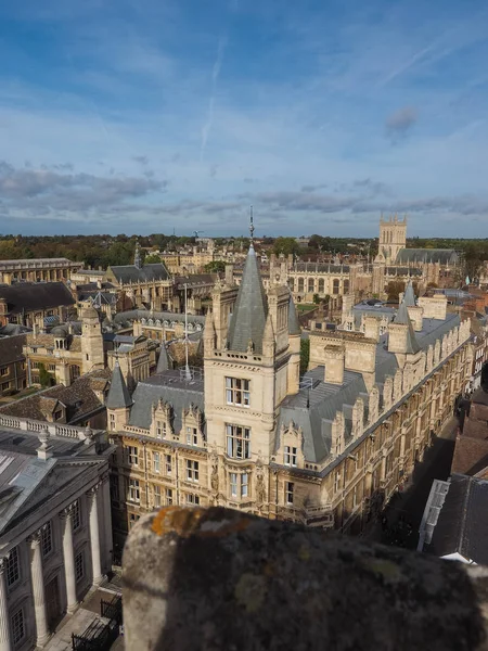 Widok Lotu Ptaka Miasta Cambridge Wielka Brytania — Zdjęcie stockowe
