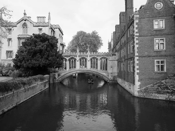 Cambridge Circa Ottobre 2018 Ponte Dei Sospiri Sul Fiume Cam — Foto Stock