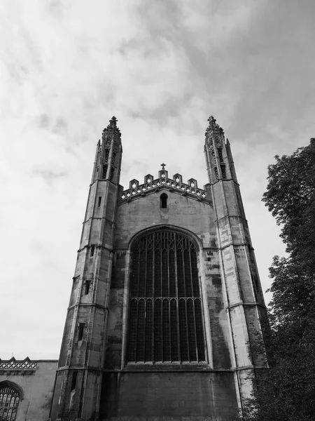 Cambridge Circa October 2018 King College Black White — Stock Photo, Image