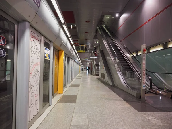 Turin Itália Circa Novembro 2018 Estação Metro Lingotto — Fotografia de Stock