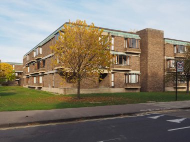 Cambridge, İngiltere - Ekim 2018 yaklaşık: Churchill Koleji