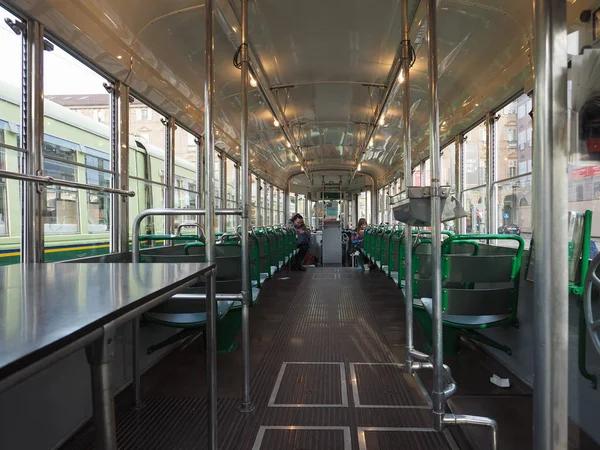 Turin Italie Circa Décembre 2018 Tram Vintage 312 Rome Cinecitta — Photo