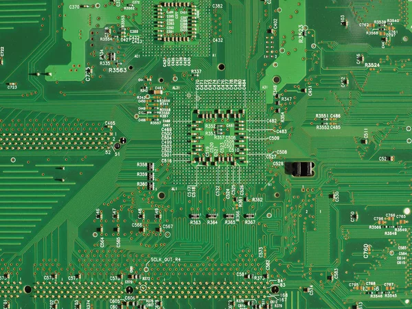 Détail Une Carte Circuit Imprimé Électronique Pcb — Photo