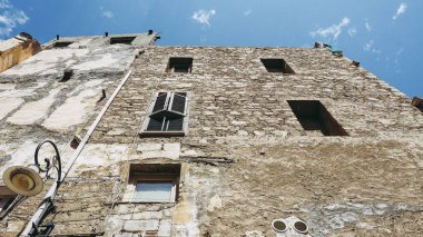 Castello çeyrek aka Casteddu e susu (Sardes üst kale anlamına gelir) eski ortaçağ şehir şehir merkezinde Cagliari, İtalya