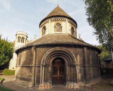 Anglikan Kilisesi Kutsal Mezar aka yuvarlak kilisenin Cambridge, İngiltere'de