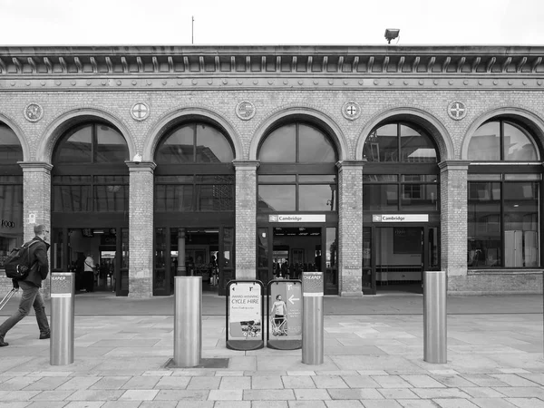 Cambridge Circa October 2018 Cambridge Railway Station Black White — Stock Photo, Image
