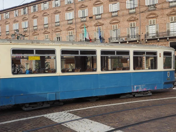 Τορίνο Ιταλία Circa Δεκεμβρίου 2018 Vintage Γερμανική 3404 Τραμ Ρυμουλκούμενο — Φωτογραφία Αρχείου