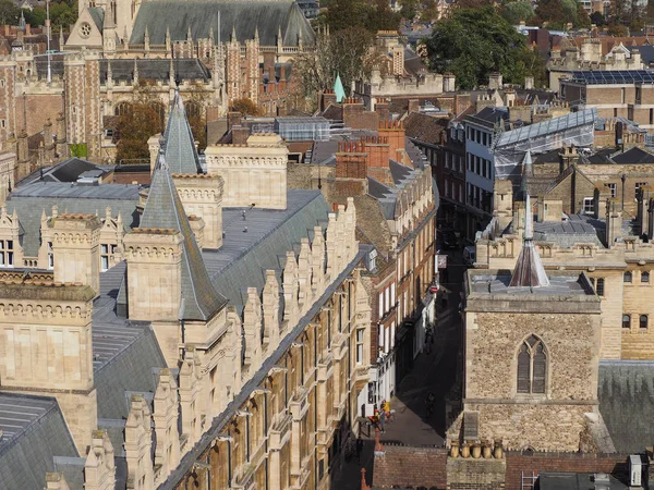 Vista Aérea Ciudad Cambridge Reino Unido — Foto de Stock