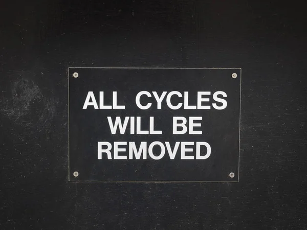 Wszystkie Cykle Zostaną Usunięte — Zdjęcie stockowe