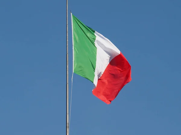 Drapeau National Italien Italie Europe Sur Ciel Bleu — Photo