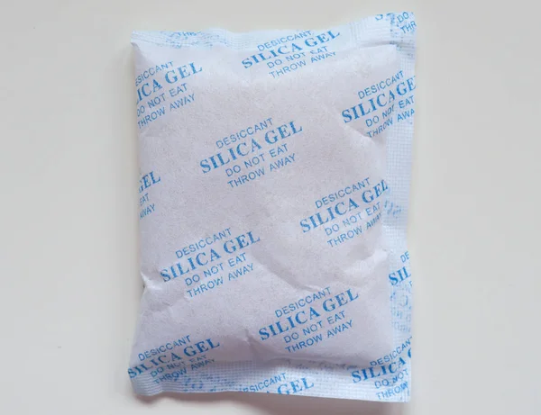 Pakje Silicagel Droogmiddel Voor Bescherming Van Elektronische Apparatuur — Stockfoto