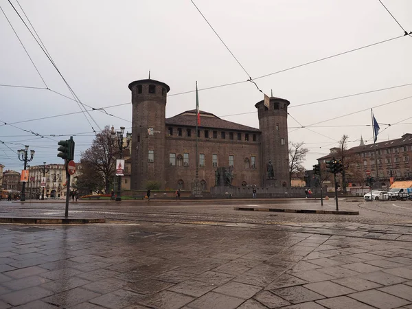 Turin Itália Circa Novembro 2018 Praça Piazza Castello — Fotografia de Stock