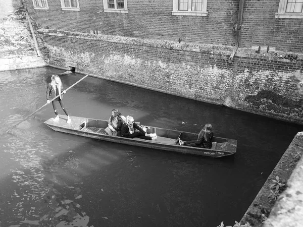 Cambridge Royaume Uni Circa Octobre 2018 Punting River Cam Noir — Photo