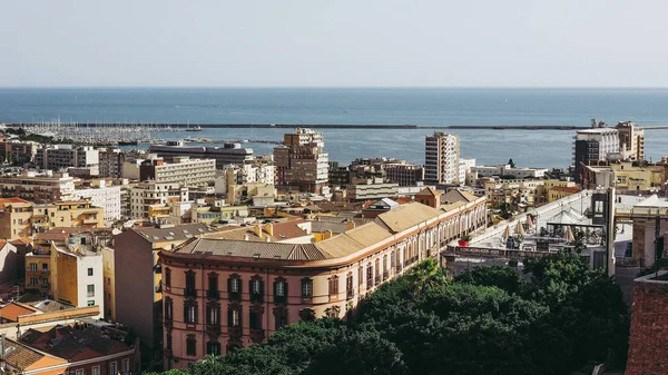 Вид Воздуха Город Кальяри Италия — стоковое фото