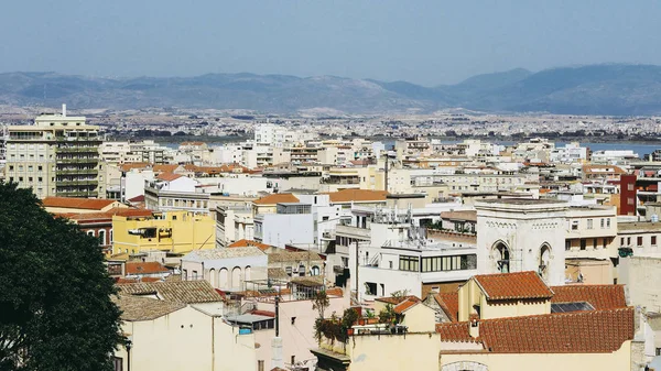 Letecký Pohled Město Cagliari Itálie — Stock fotografie
