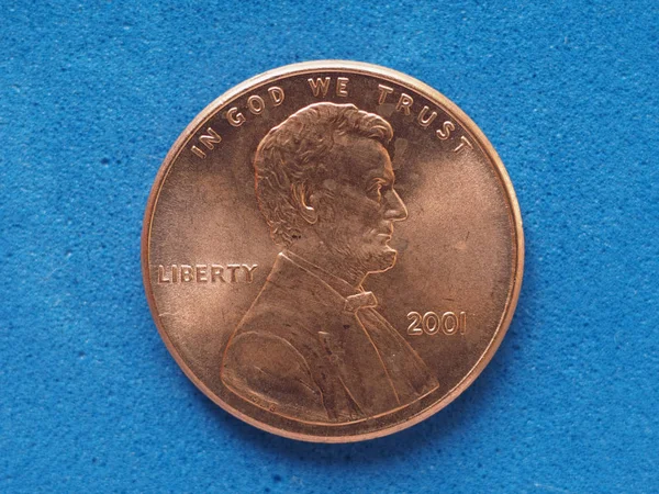 Moneta Centa Usd Waluta Stanów Zjednoczonych — Zdjęcie stockowe