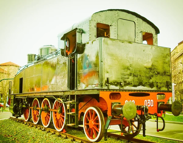 Dettaglio Antico Treno Vapore Locomotiva Veicolo Vintage Retrò — Foto Stock
