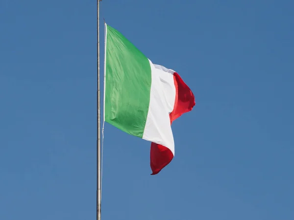 Drapeau National Italien Italie Europe Sur Ciel Bleu — Photo