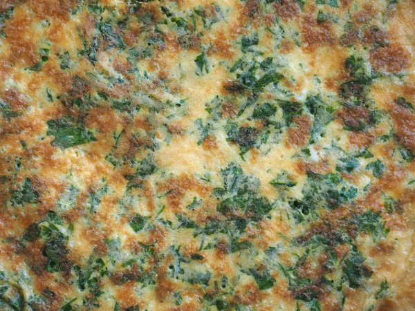 Omelette Faite Partir Œufs Battus Frits Avec Beurre Huile Dans — Photo