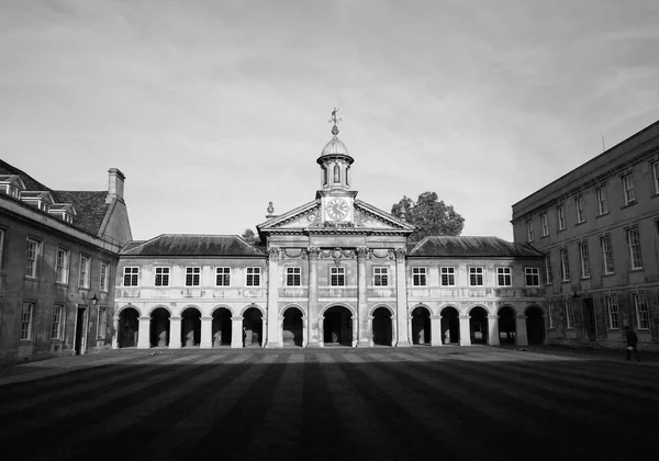 Cambridge Circa October 2018 Emmanuel College Black White — Stock Photo, Image