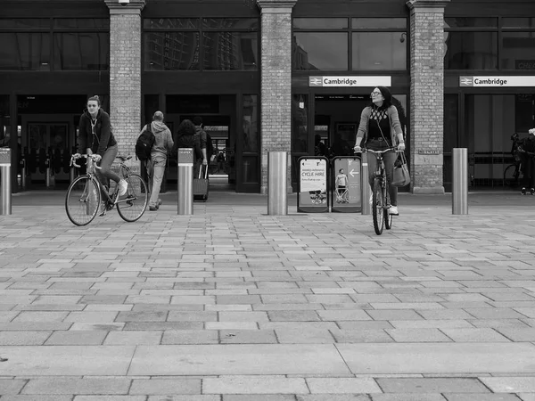 Cambridge Oktober 2018 Cambridge Bahnhof Schwarz Weiß — Stockfoto