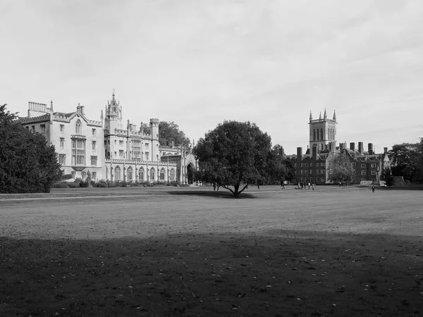 Cambridge Circa October 2018 John College Black White — Stock Photo, Image