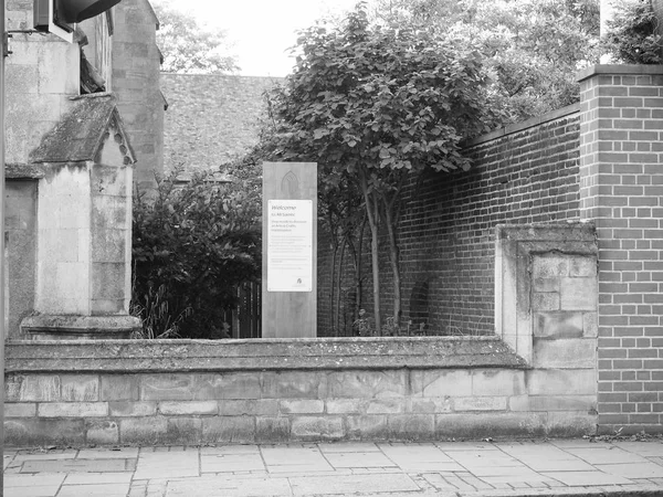 英国剑桥 2018年10月 所有圣徒哥特式教堂 黑白相间 — 图库照片