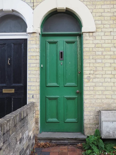 Una Porta Ingresso Tradizionale Una Casa Britannica — Foto Stock
