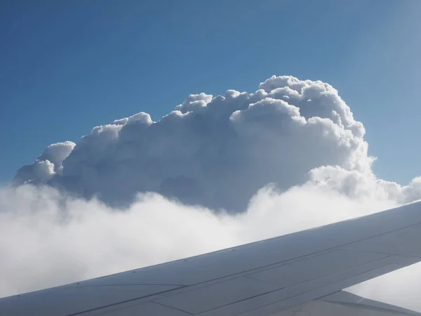 Cielo Blu Con Nuvole Viste Dal Volo Aereo Utile Come — Foto Stock