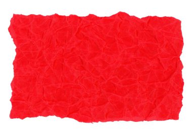 Kırmızı parşömen kağıt doku bir arka plan üzerinde beyaz izole olarak yararlı