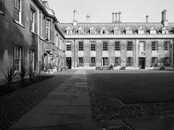 Cambridge Circa Octobre 2018 Gonville Caius College Noir Blanc — Photo