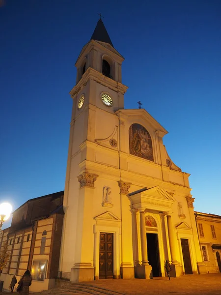 San Pietro Vincoli Significando Peter Chains Igreja Noite Settimo Torinese — Fotografia de Stock