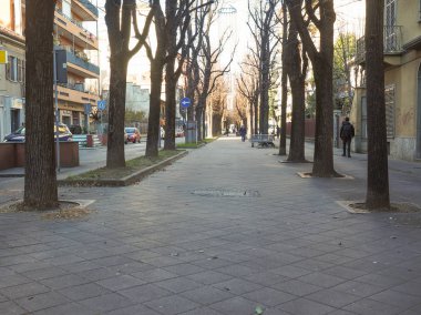 GRUGLIASCO, ITALY - CIRCA DECEMBER 2018: Viale Gramsci avenue