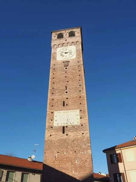 Torre Civica Que Significa Campanario Grugliasco Italia — Foto de Stock